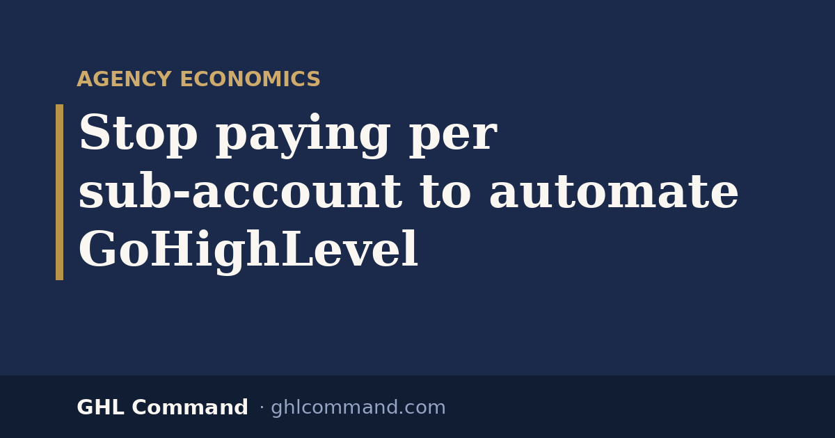 Stop paying per sub-account